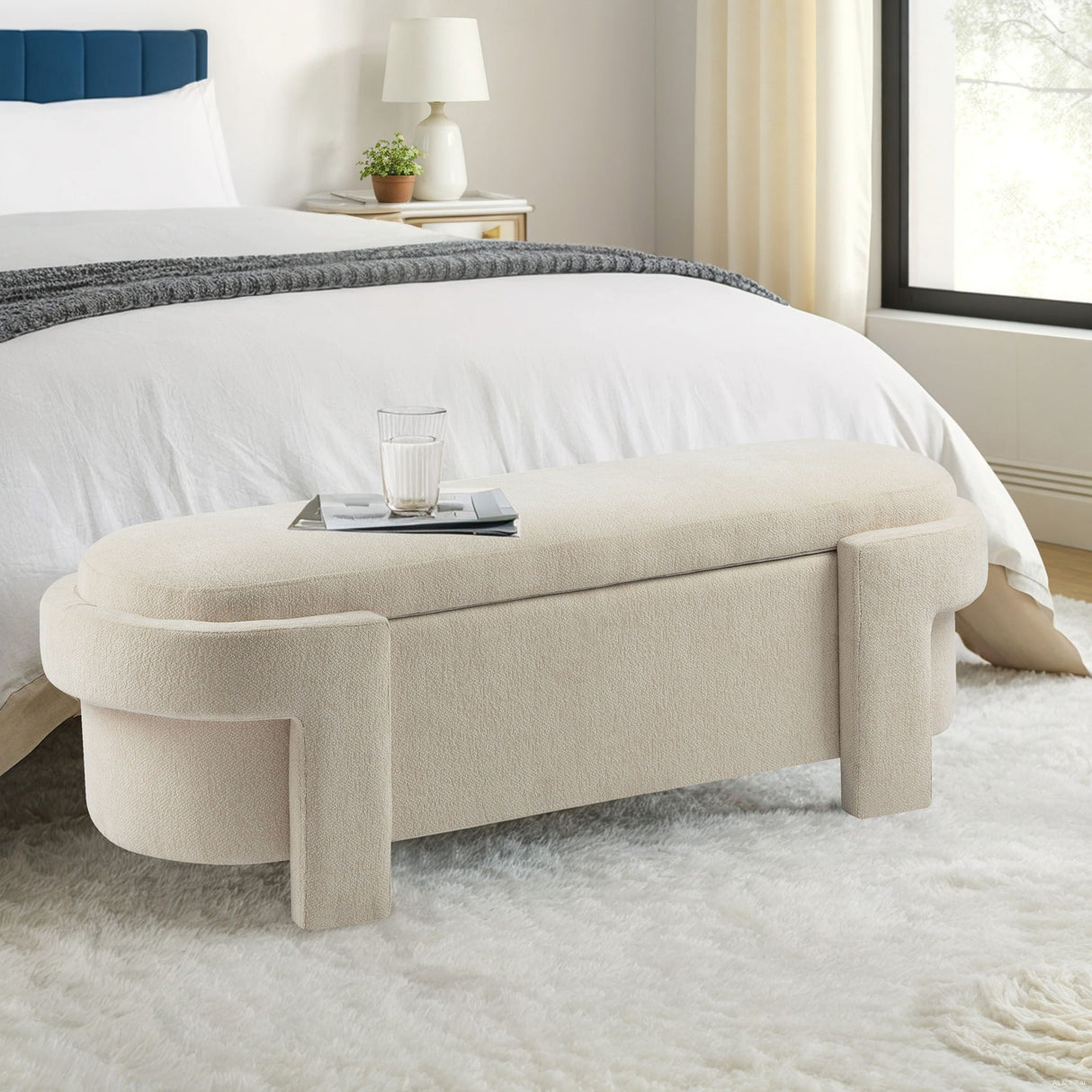 Versatile Storage Ottoman Bench, Spacious & Durable