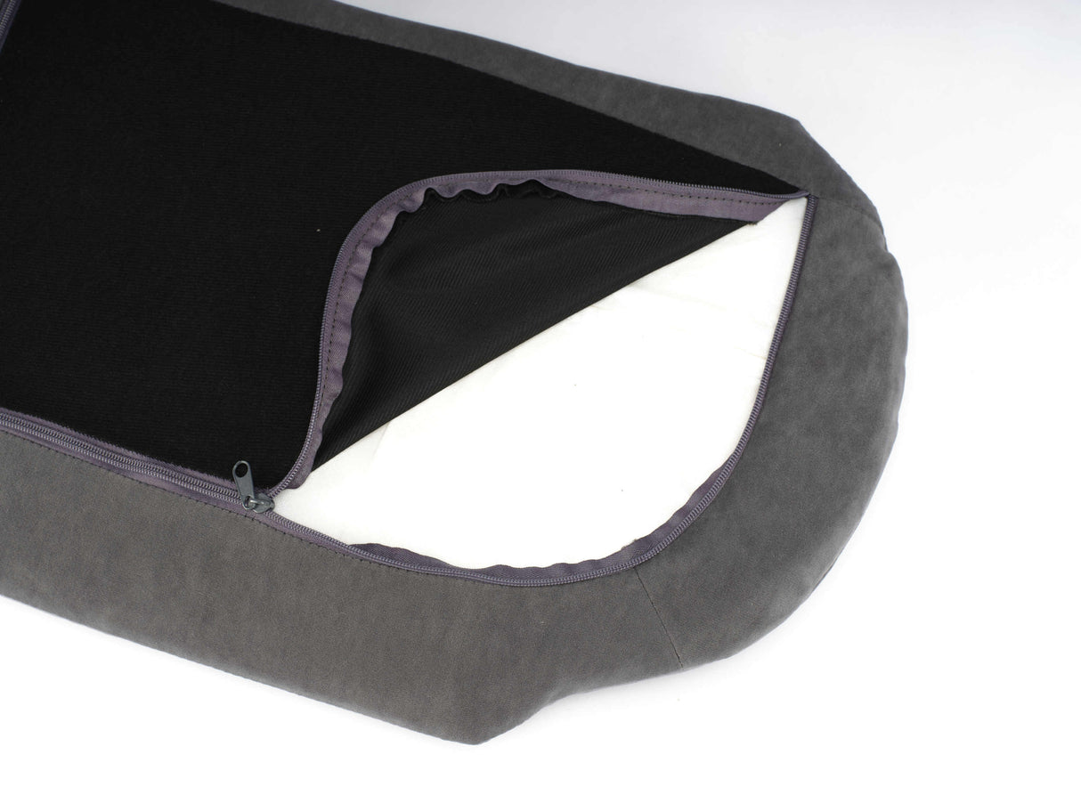 Scandinavian Style Elevated Dog Bed with Solid Walnut Wood Legs