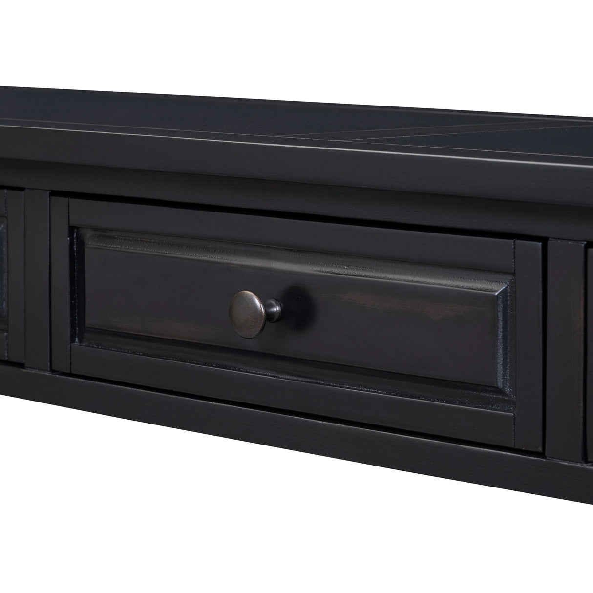 TREXM 63" Long Console Table with Drawers and Shelf