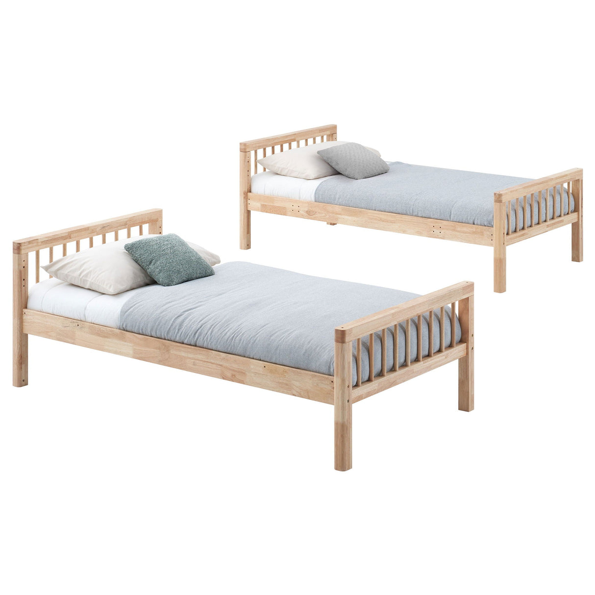 Ponderosa - Twin Over Twin Bunk Bed With Accents - Natural