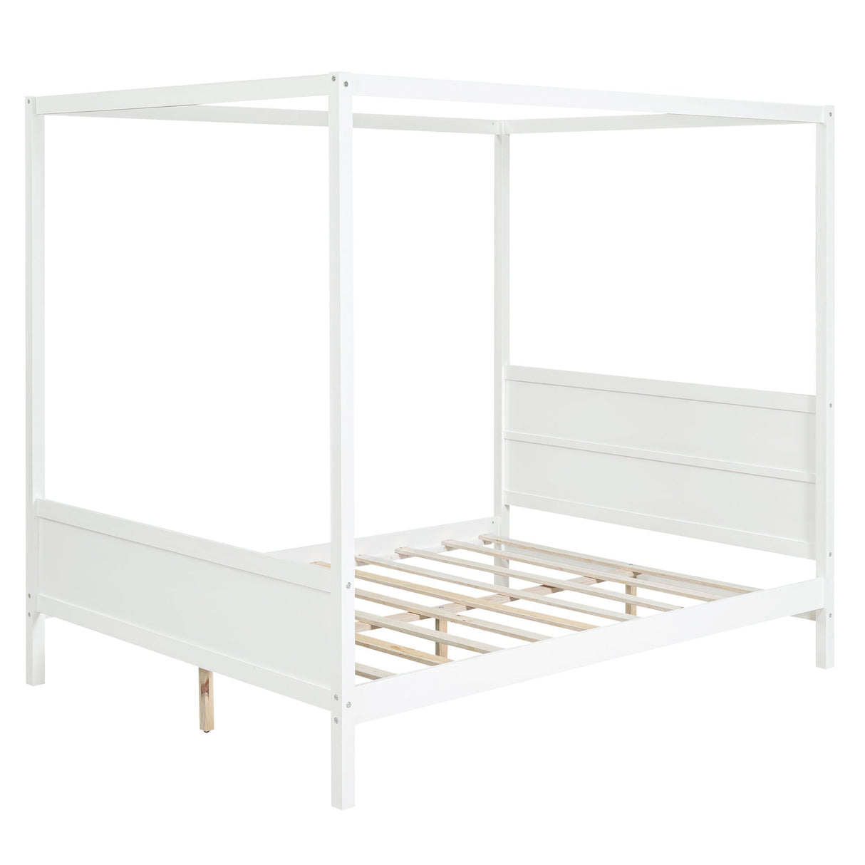 Canopy Platform Bed With Headboard and Footboard
