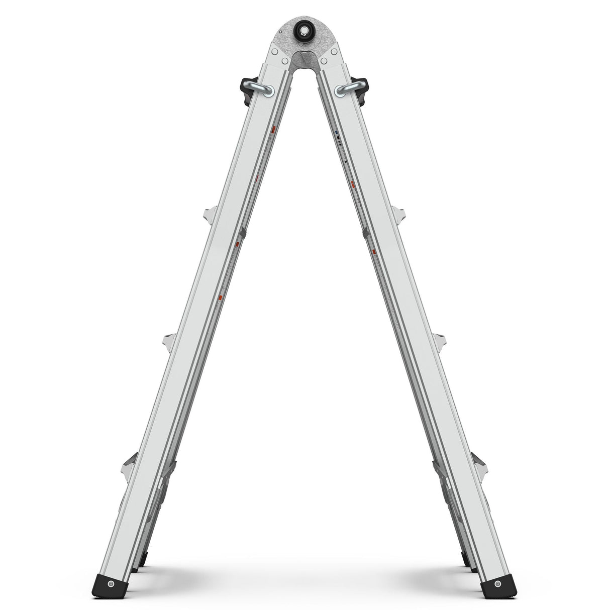 Multi-Position Foldable Aluminum Ladder, A-Frame And Straight Ladder, Ansi 250Lbs - Gray