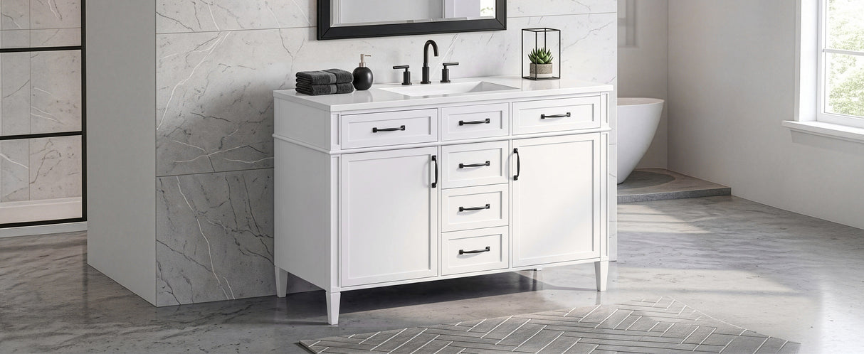 48 Inch Bathroom Vanity with Composite Sink Top