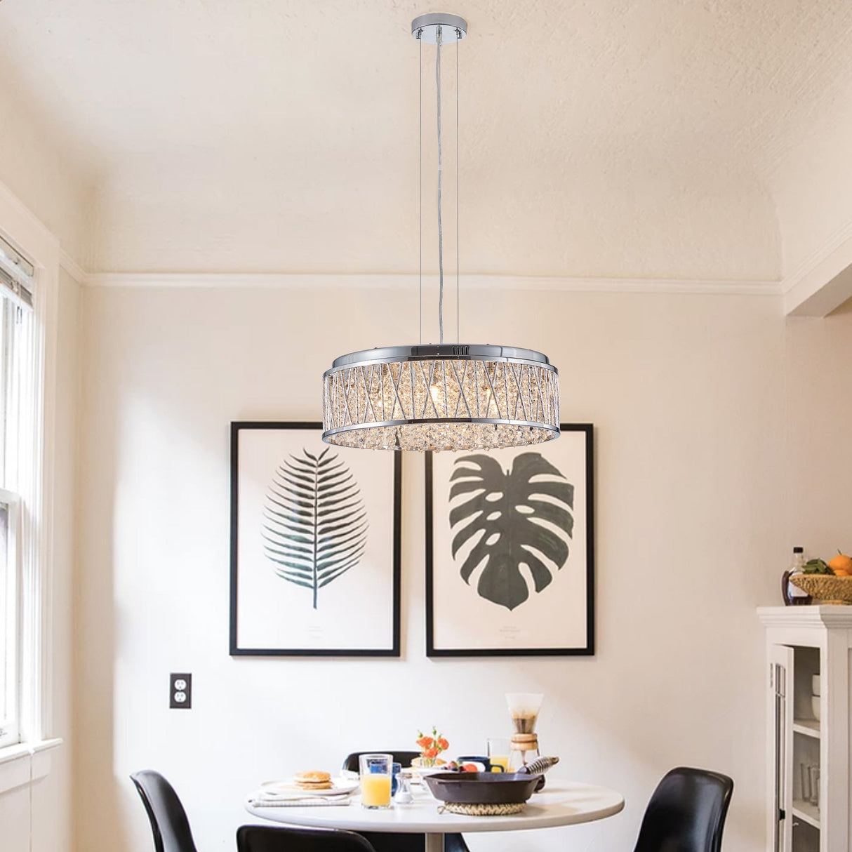 Modern Crystal Chandelier - 19 Inches