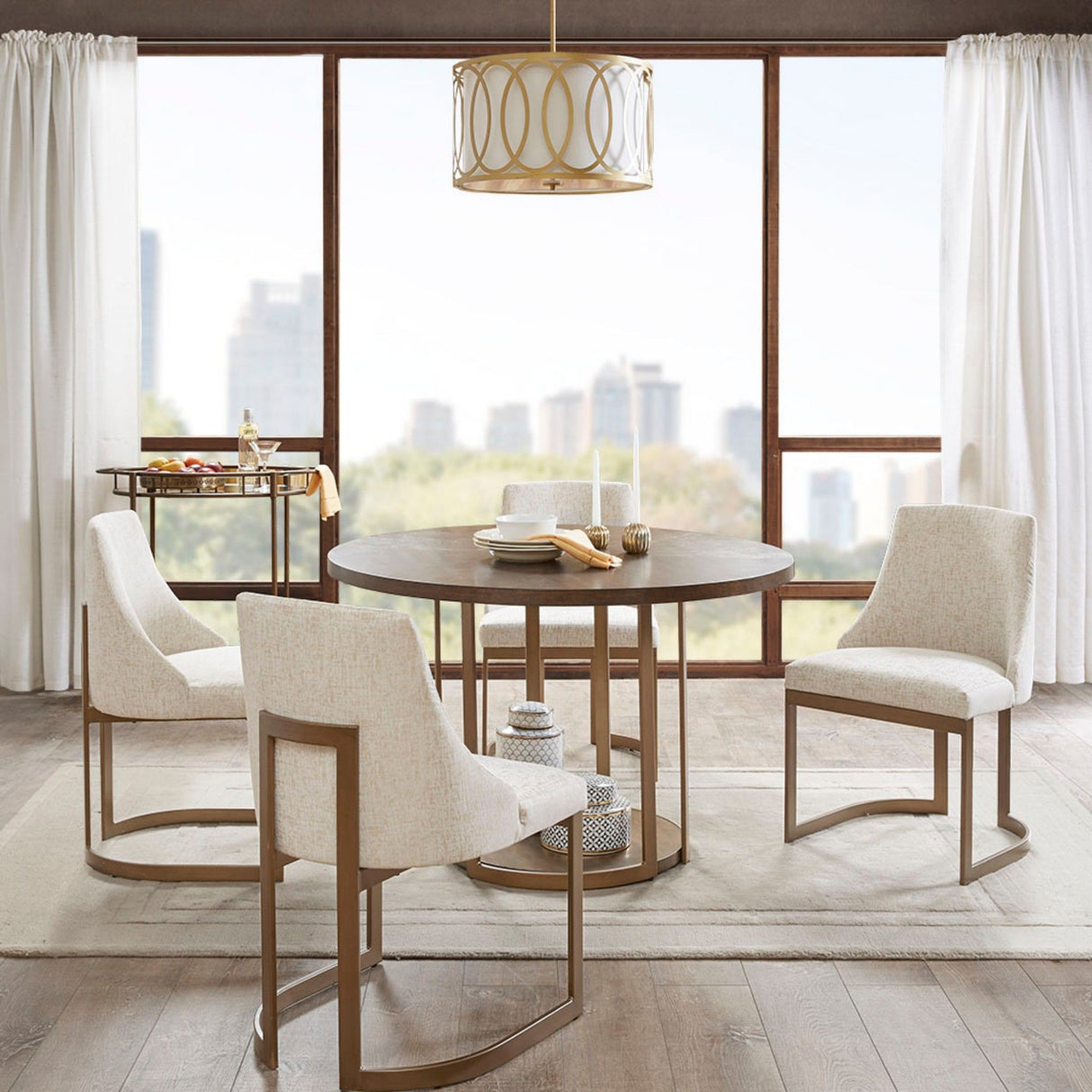 Contemporary Modern Accent Dining Chairs (Set of 2)