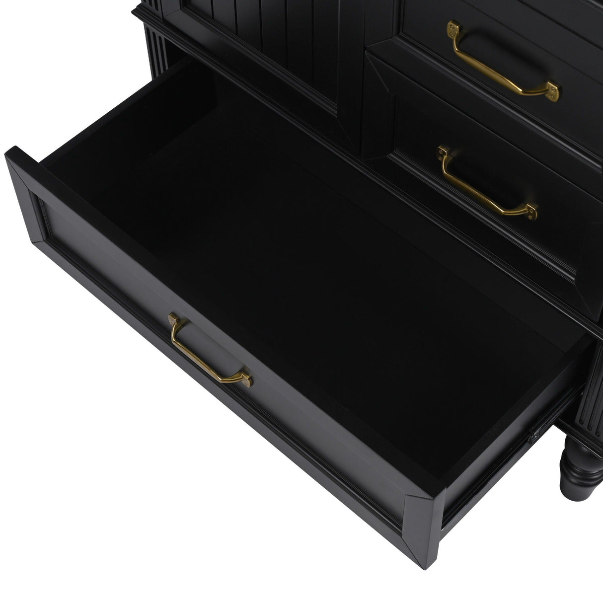 30" Bathroom Vanity With Sink, 3 Drawers, Adjustable Feet