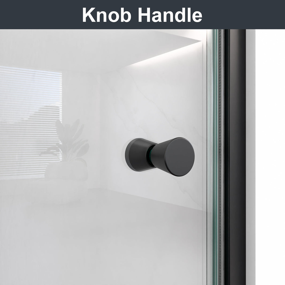 34"W x 72"H Frameless Circular Pivot Shower Door in Matte