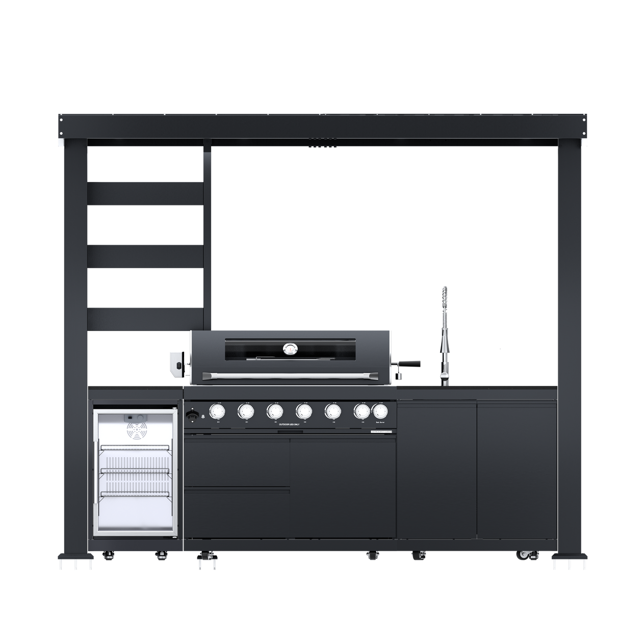 108-Inch 6-Burner Deluxe Outdoor Kitchen Grill