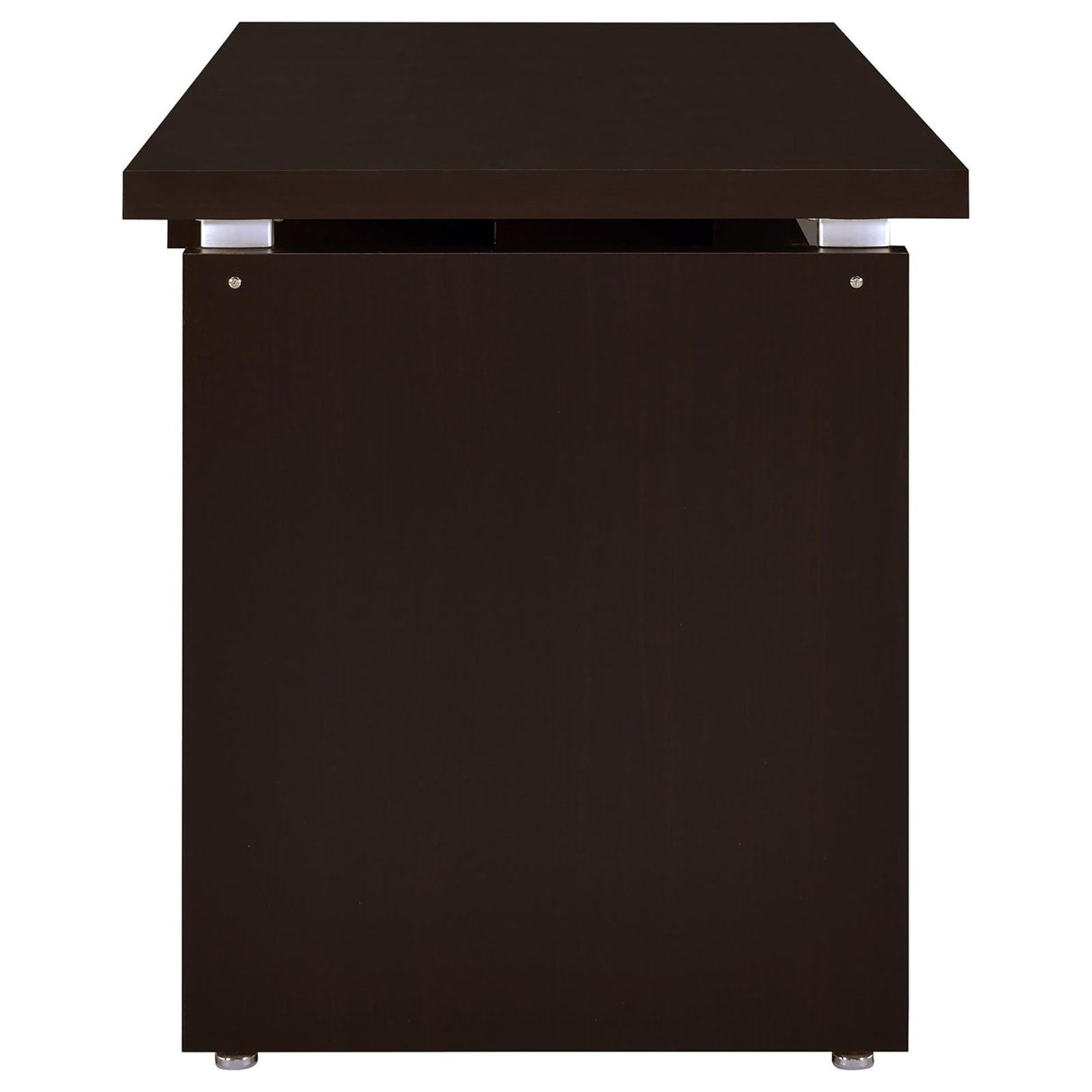 Floating - Top Computer Desk With Pullout Keyboard Shelf - Brown