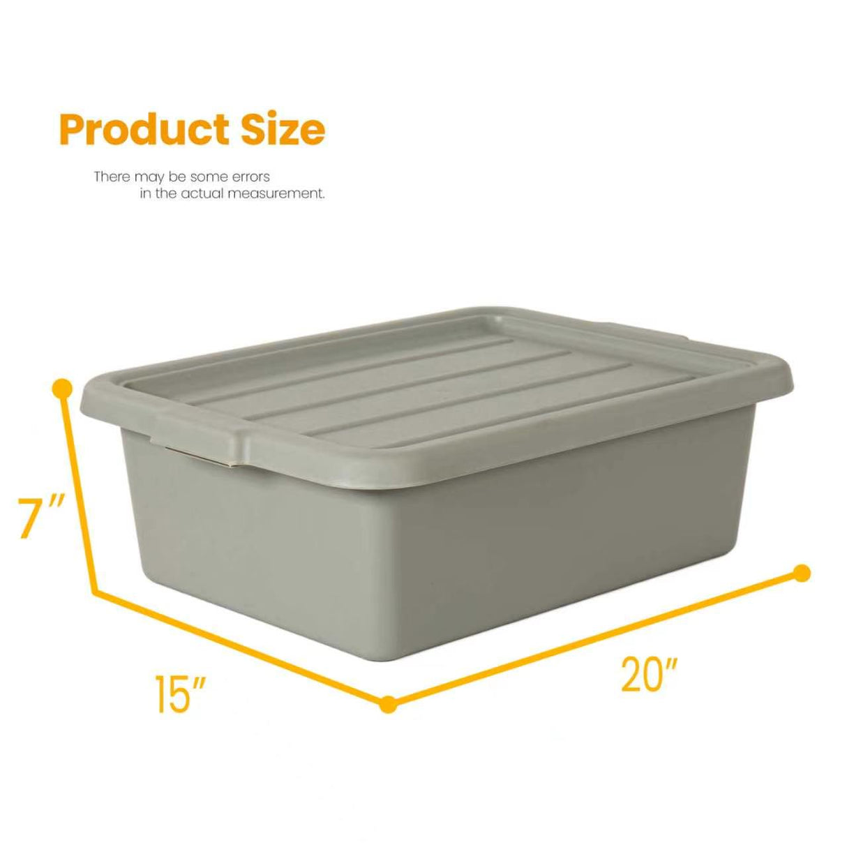6-Pack 20" x 15" x 7" 9 Gallon Meat Lugs with Lids