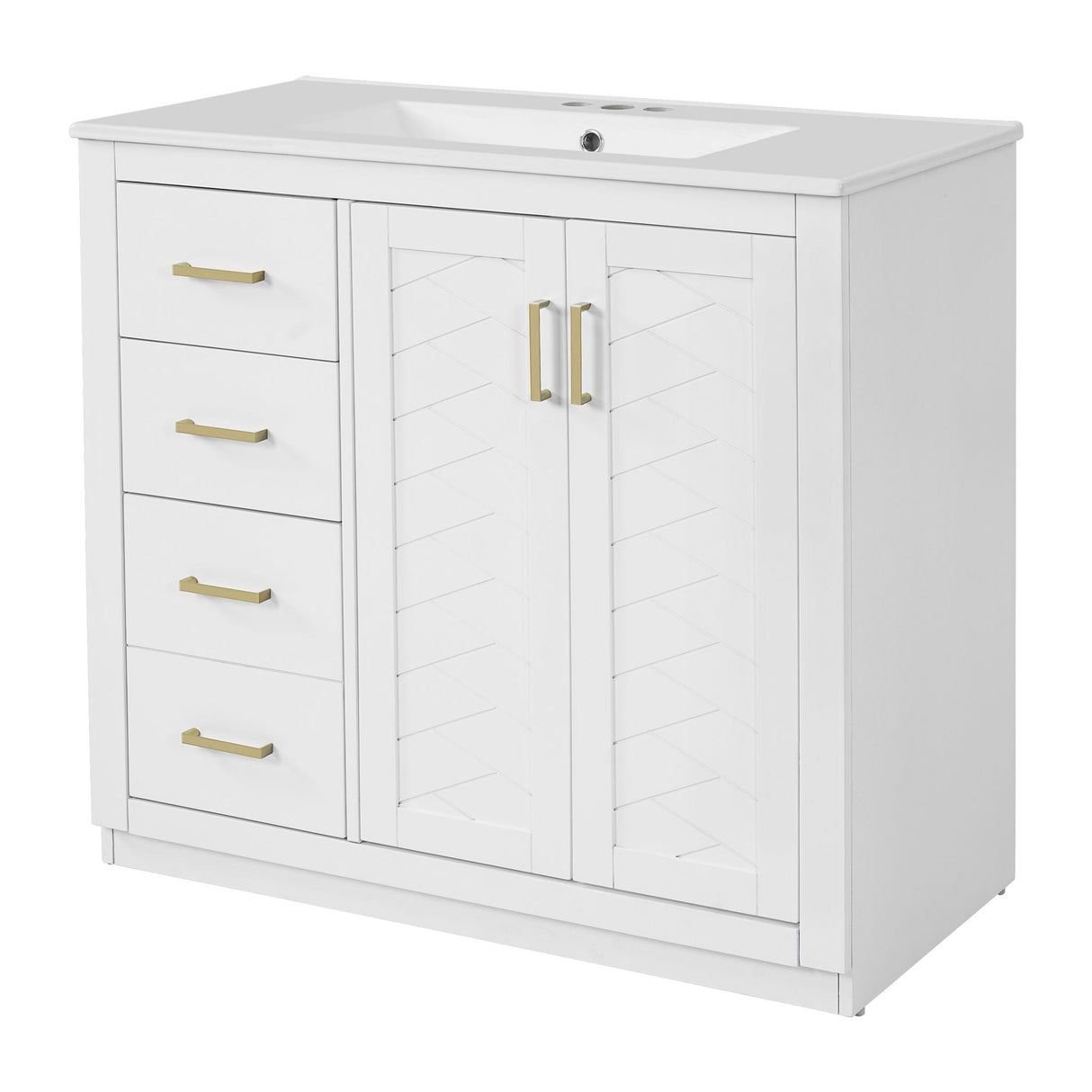 Bathroom Vanity With Sink Combo, Storage Cabinet