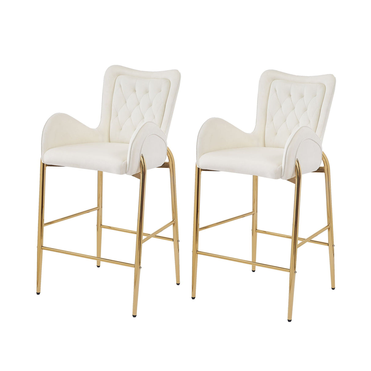 Fabric Counter Height Bar Stools (Set of 2)