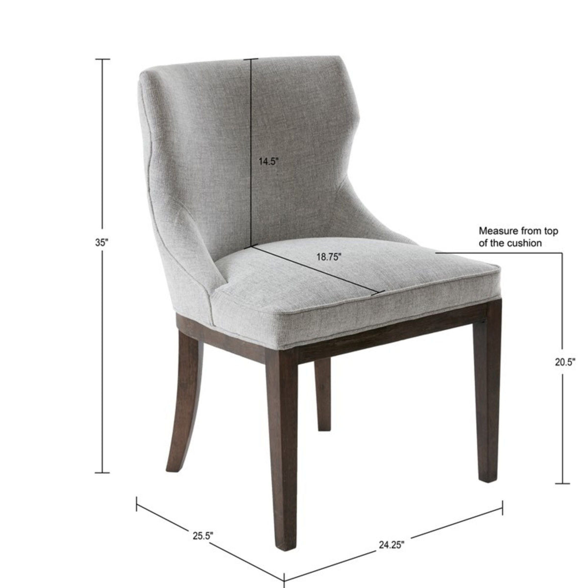 Hutton - Dining Side Chair (Set of 2) - Gray