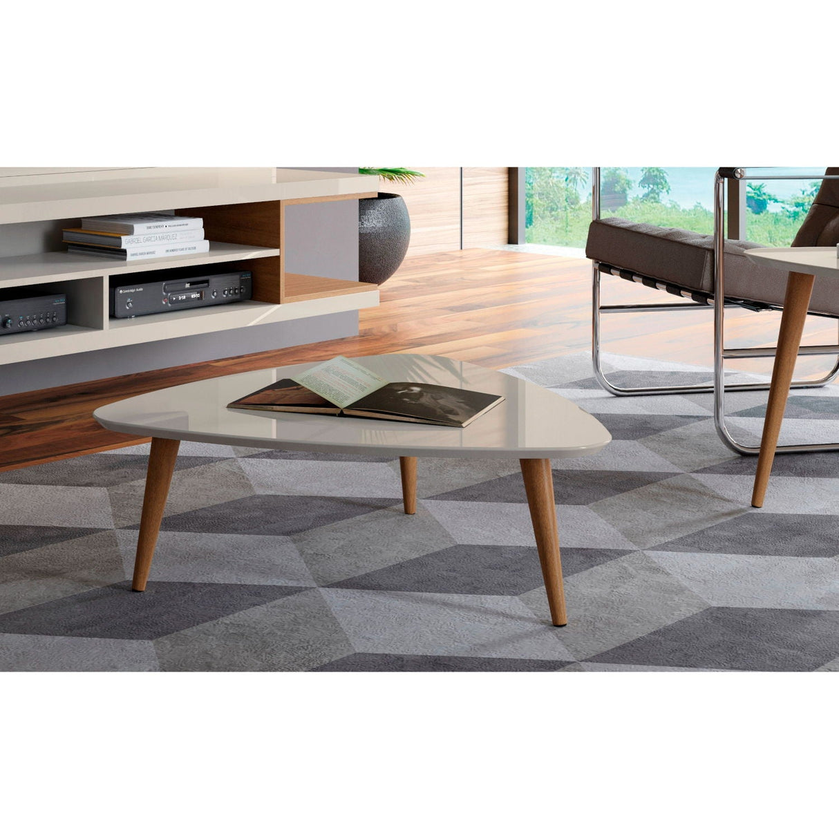 Utopia - Triangle Coffee Table - Off White