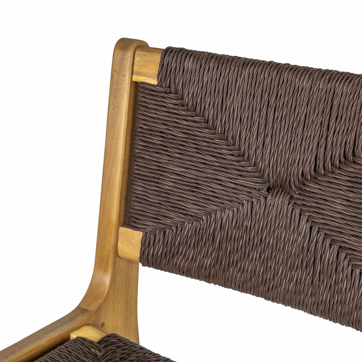 Acacia Wood Outdoor Armless Barstool - Teak Set of 2