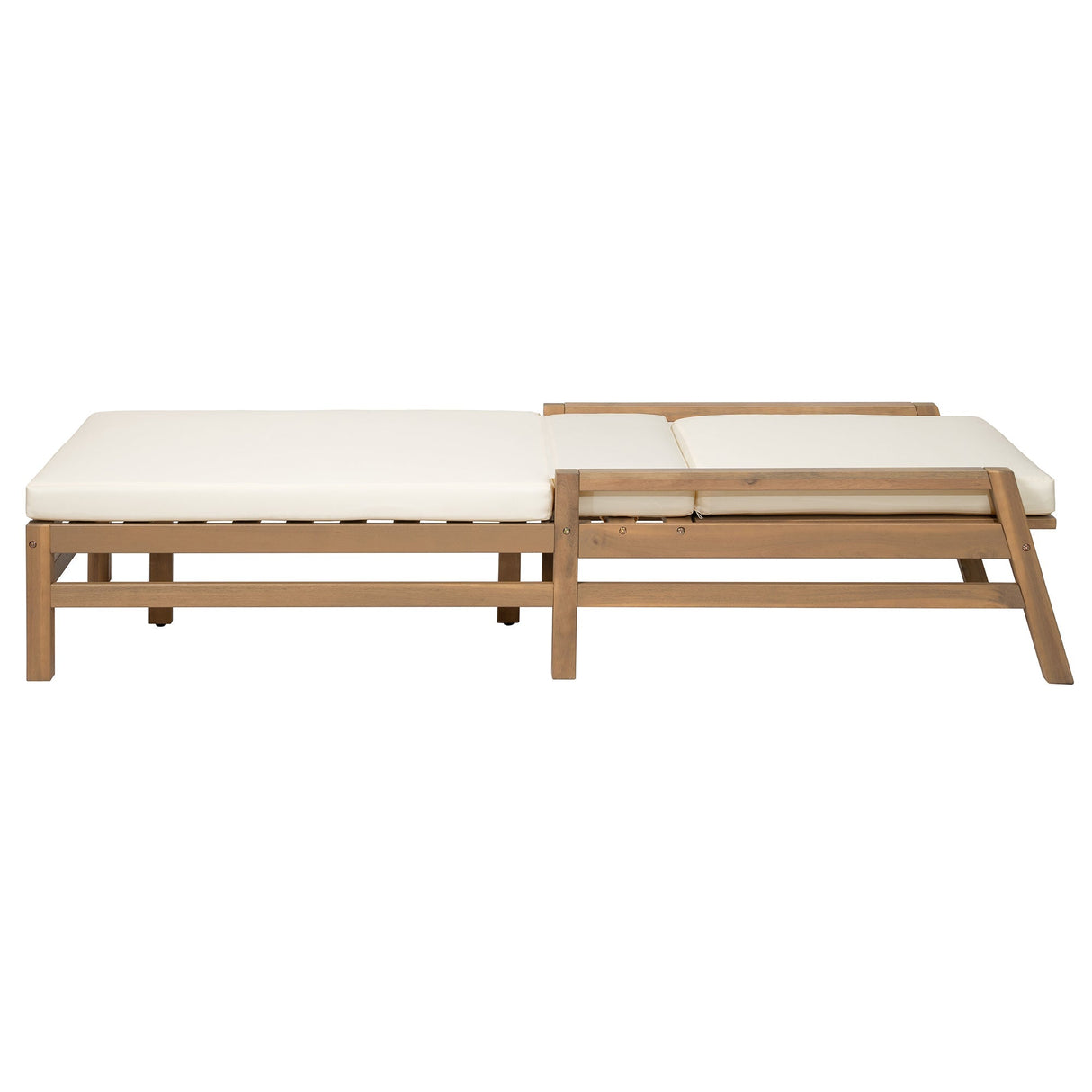 TREXM 5-Position Adjustable Outdoor Chaise Lounge Set of 2