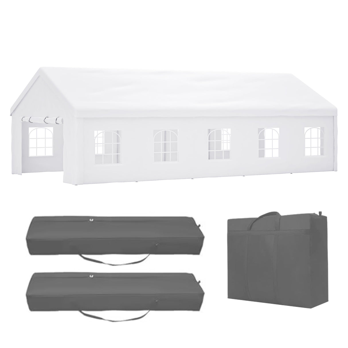 16x32 Ft Party Tent with Removable Sidewalls and Storage Bags