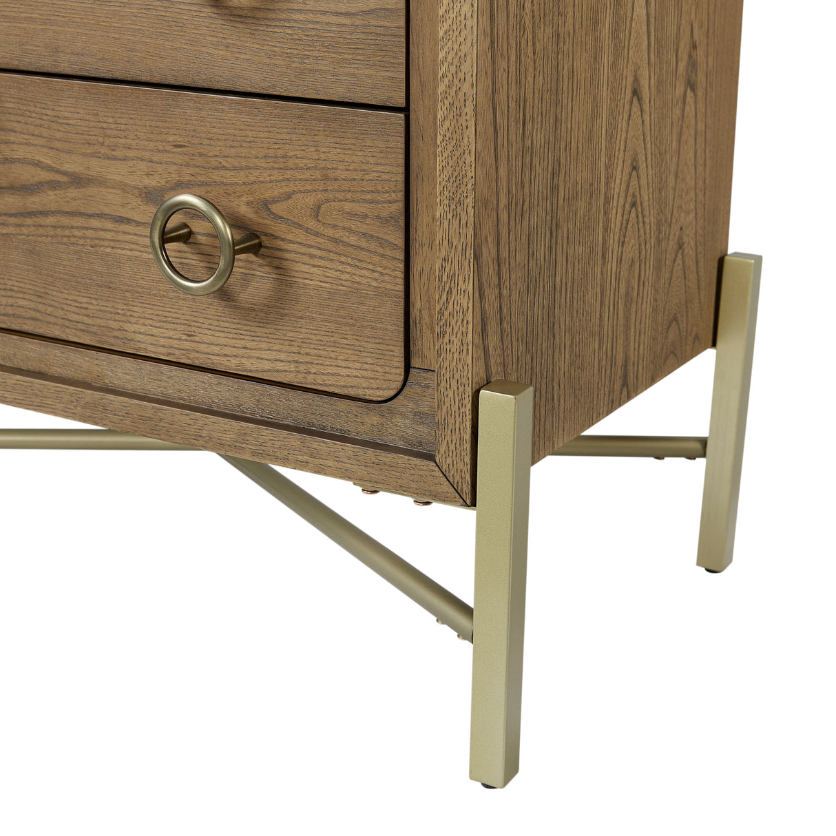 2 Drawer Nightstand with USB