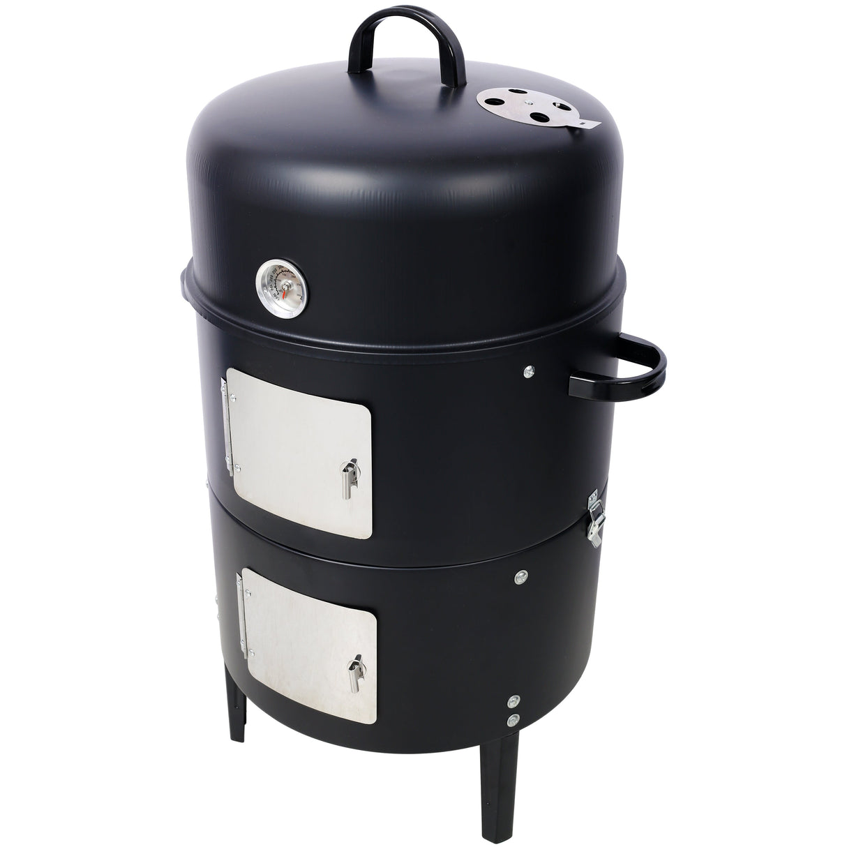 17 Inch Steel Charcoal Smoker Heavy Duty Round BBQ Grill