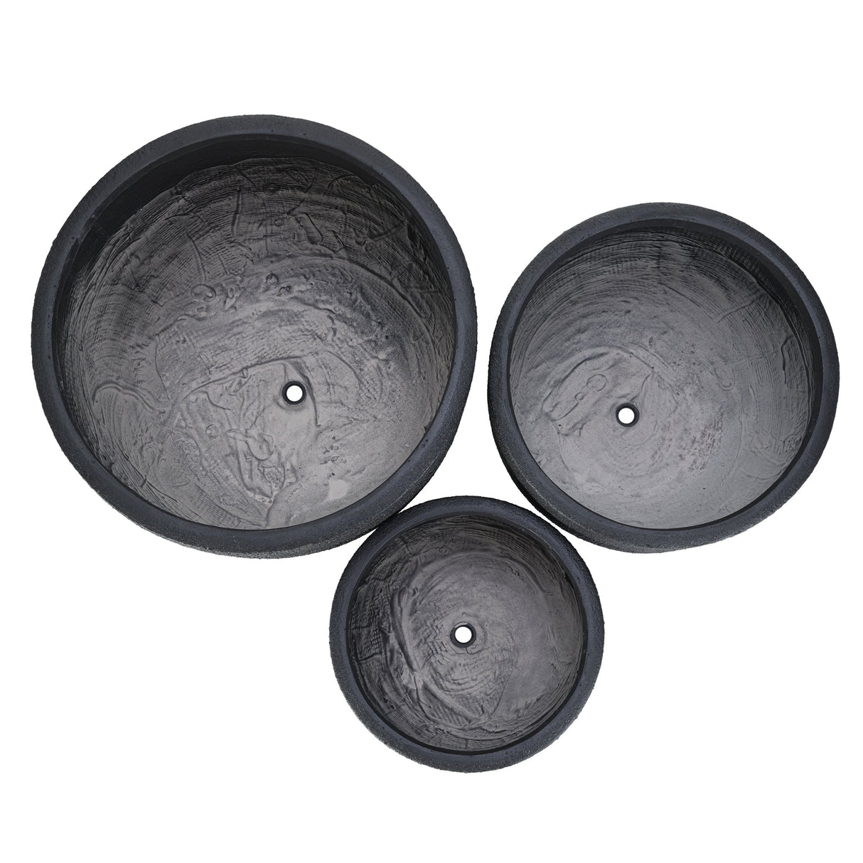 U_Style Lightweight Matte Textured MGO Flower Pot Set of 3