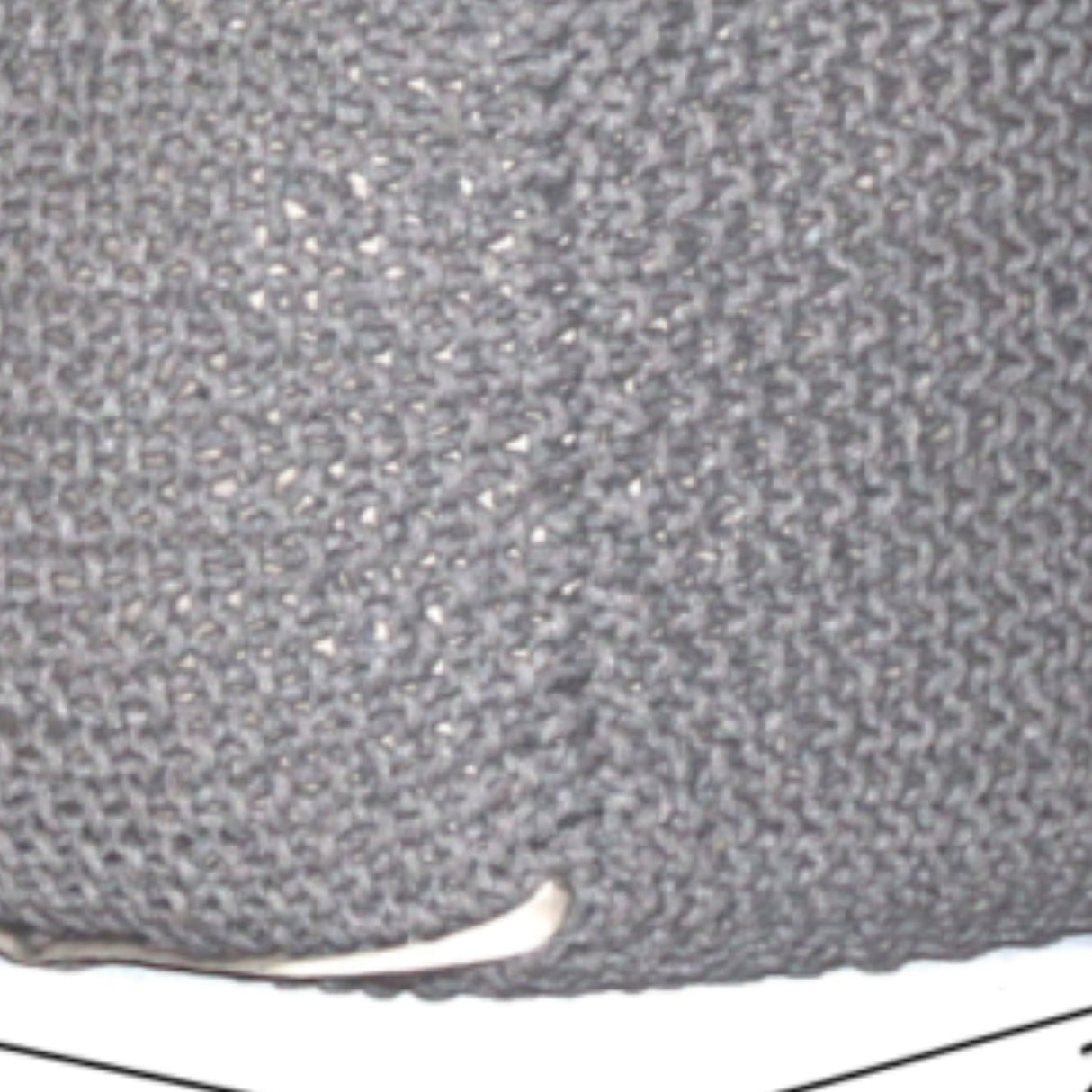 Semi Rounded Pouf, Cable Knitted, Perfect Seating