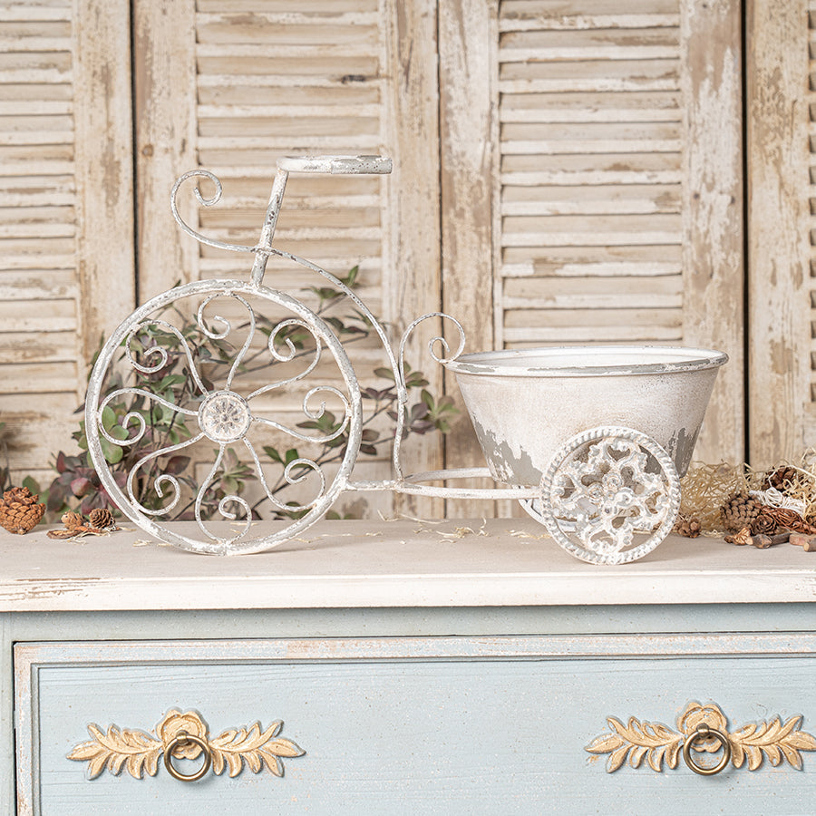 Rustic Bicycle Metal Wire Wall Planter Basket