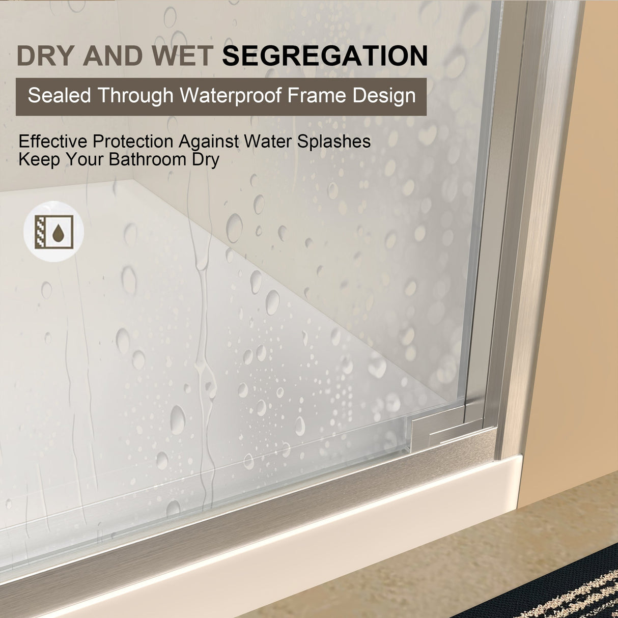 56-60 in.W x 76 in.H Semi-Frameless Sliding Shower Door