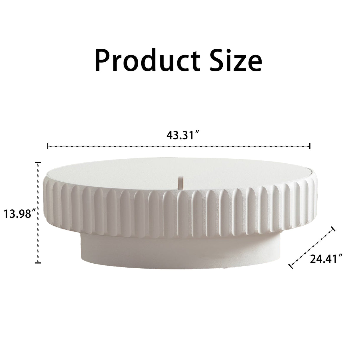 Fluted Storage Table with Lift-Off Lid