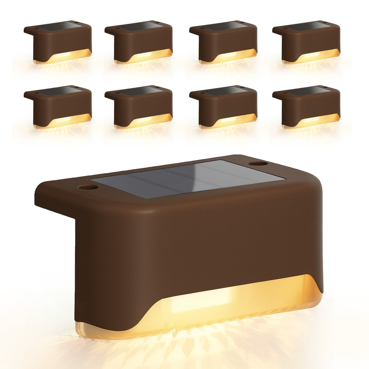 8-Pack Solar LED Deck & Step Lights