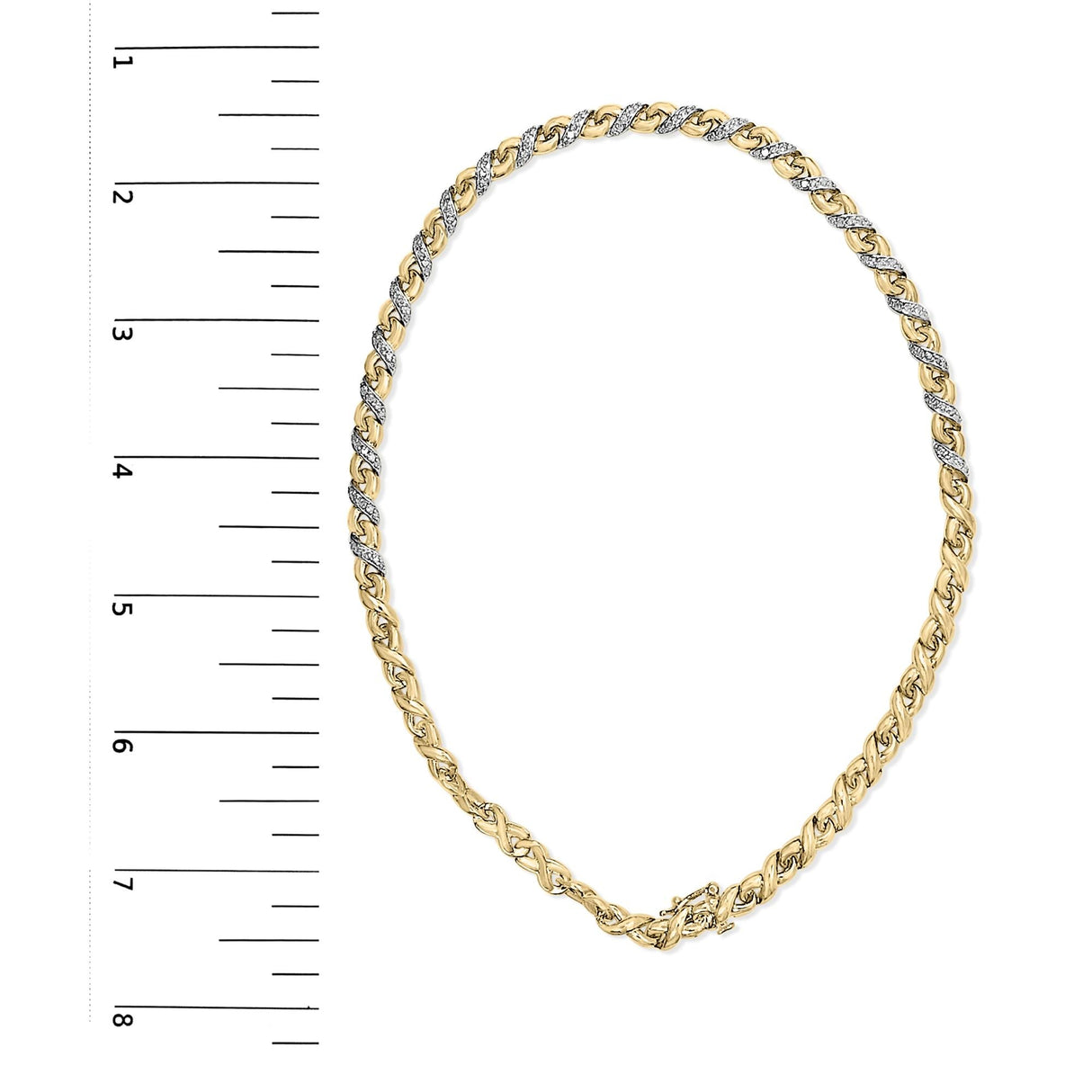 10K Yellow Gold 1 cttw Diamond Riviera Statement Pendant Necklace (J-K, I2-I3)