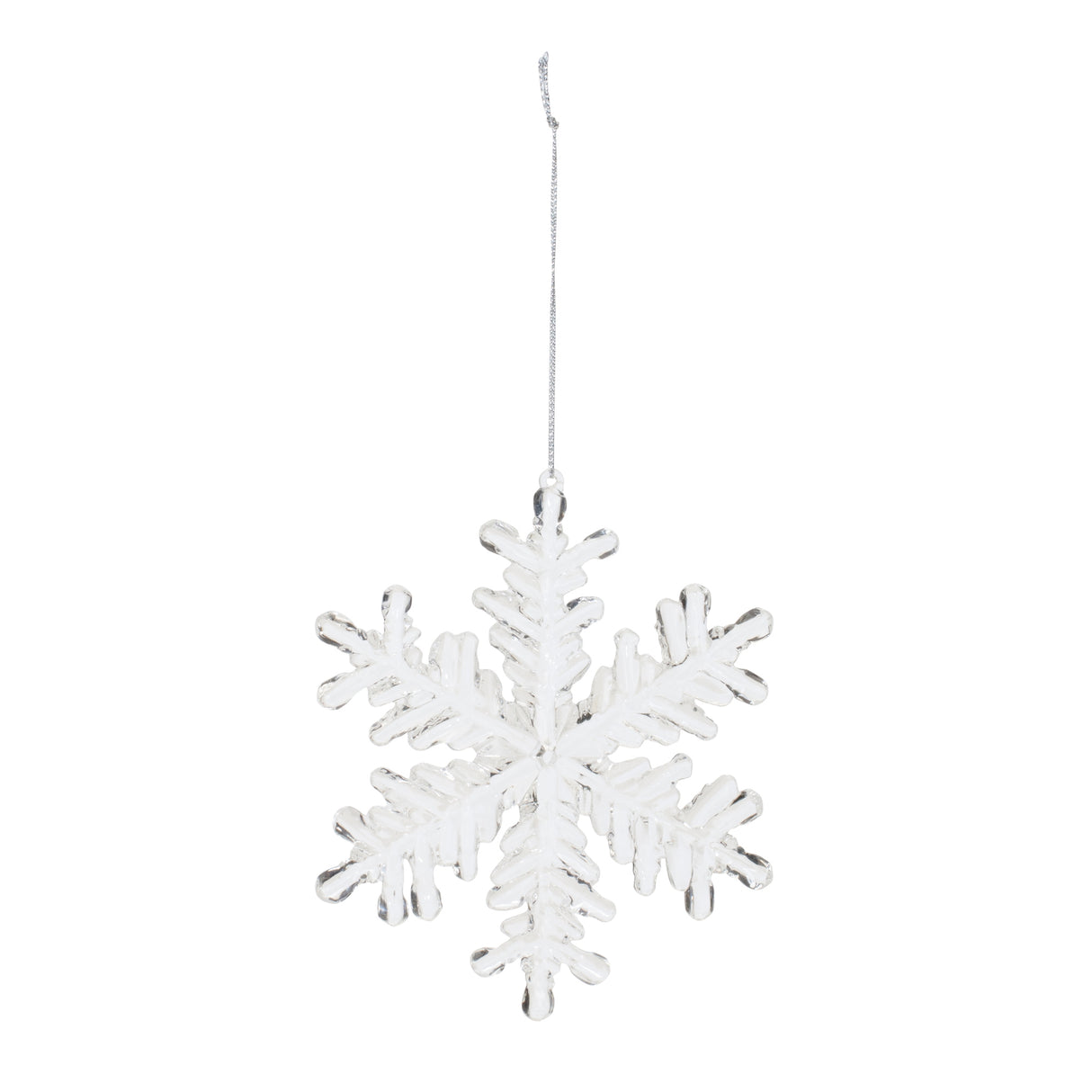Clear Acrylic Snowflake Oranment (Set of 12)