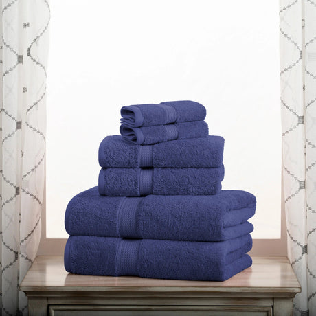 Madison Egyptian Cotton Plush Heavyweight 6 Piece Towel Set - Egyptian Cotton Towel Set by Superior Brand