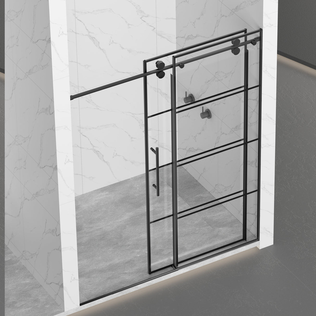 Matte Shower Doors - 56-60" W x 72" H