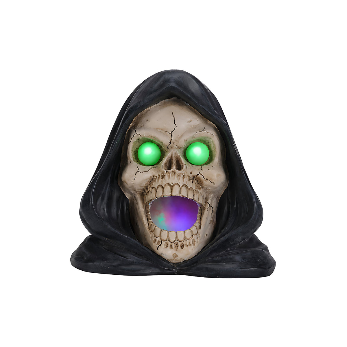 Halloween Grim Reaper Skull Statue with LED Light