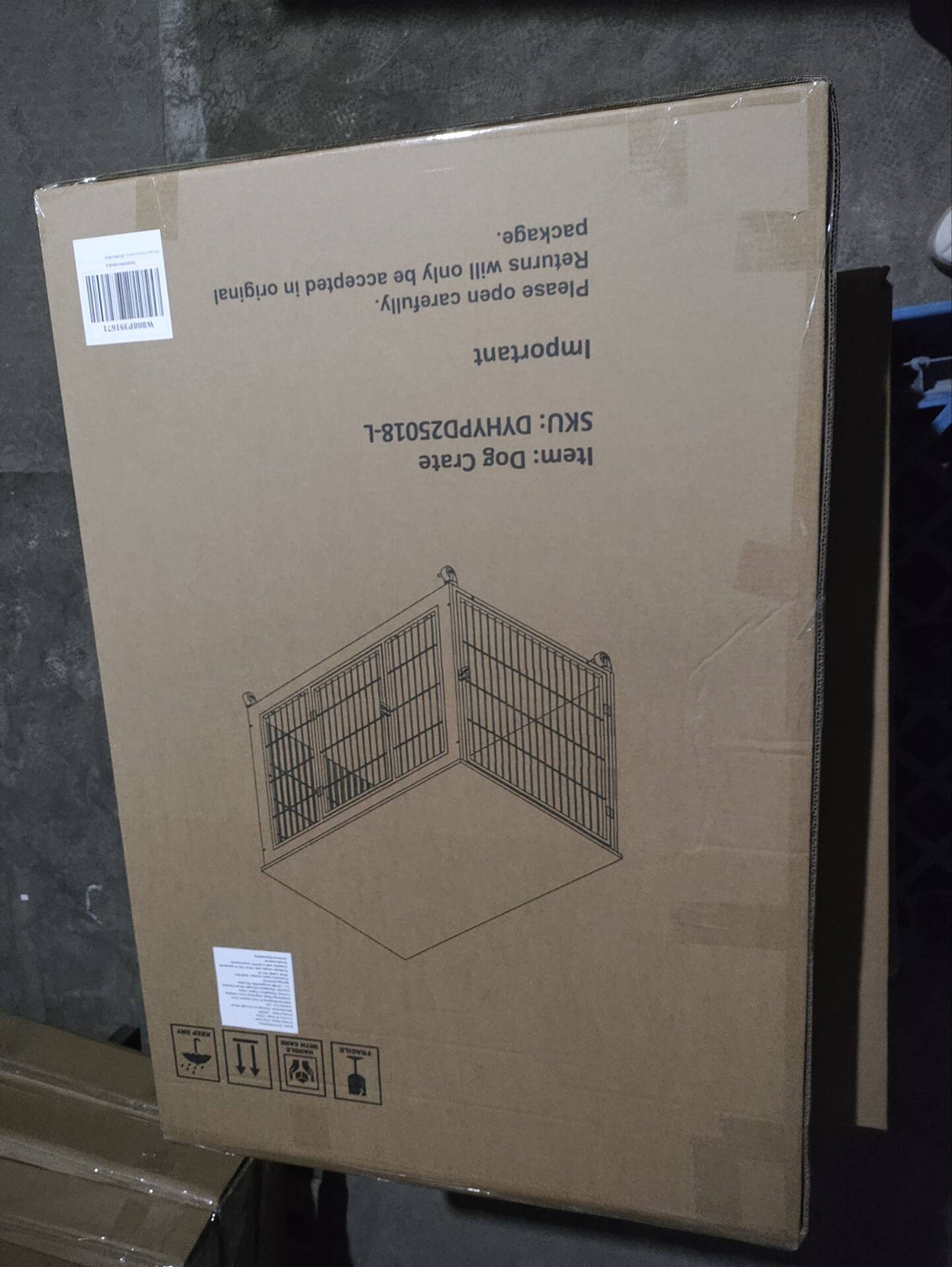 38.6" Dog Crate Furniture with Wheels for Small Dogs