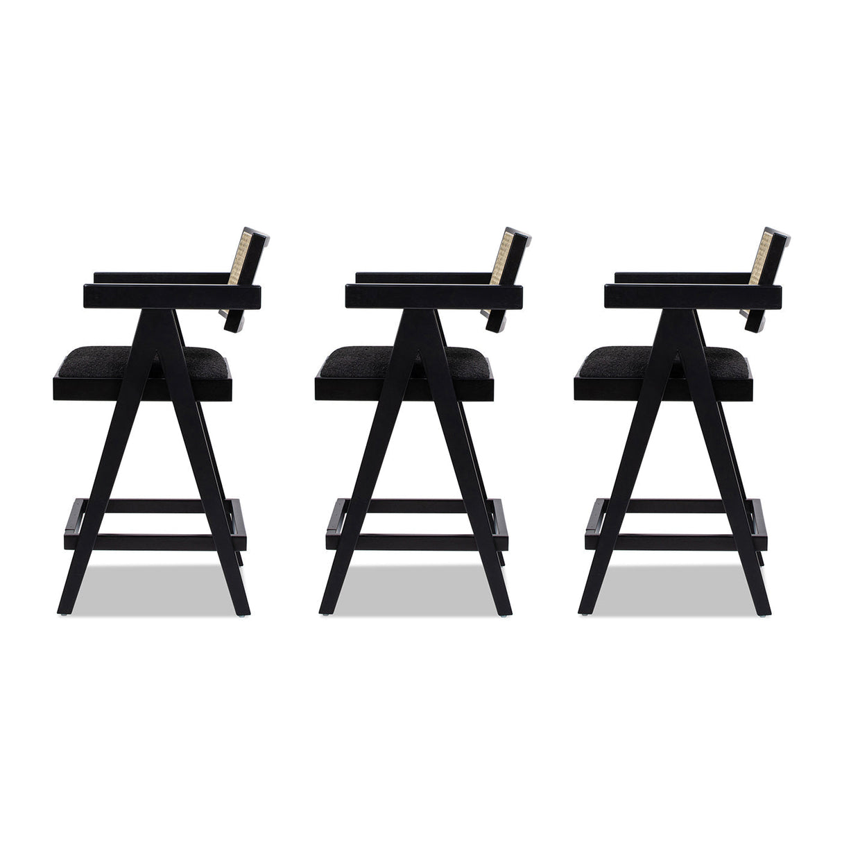 25.5" The Milano Ascensore™ Bar Stools — Set of Three
