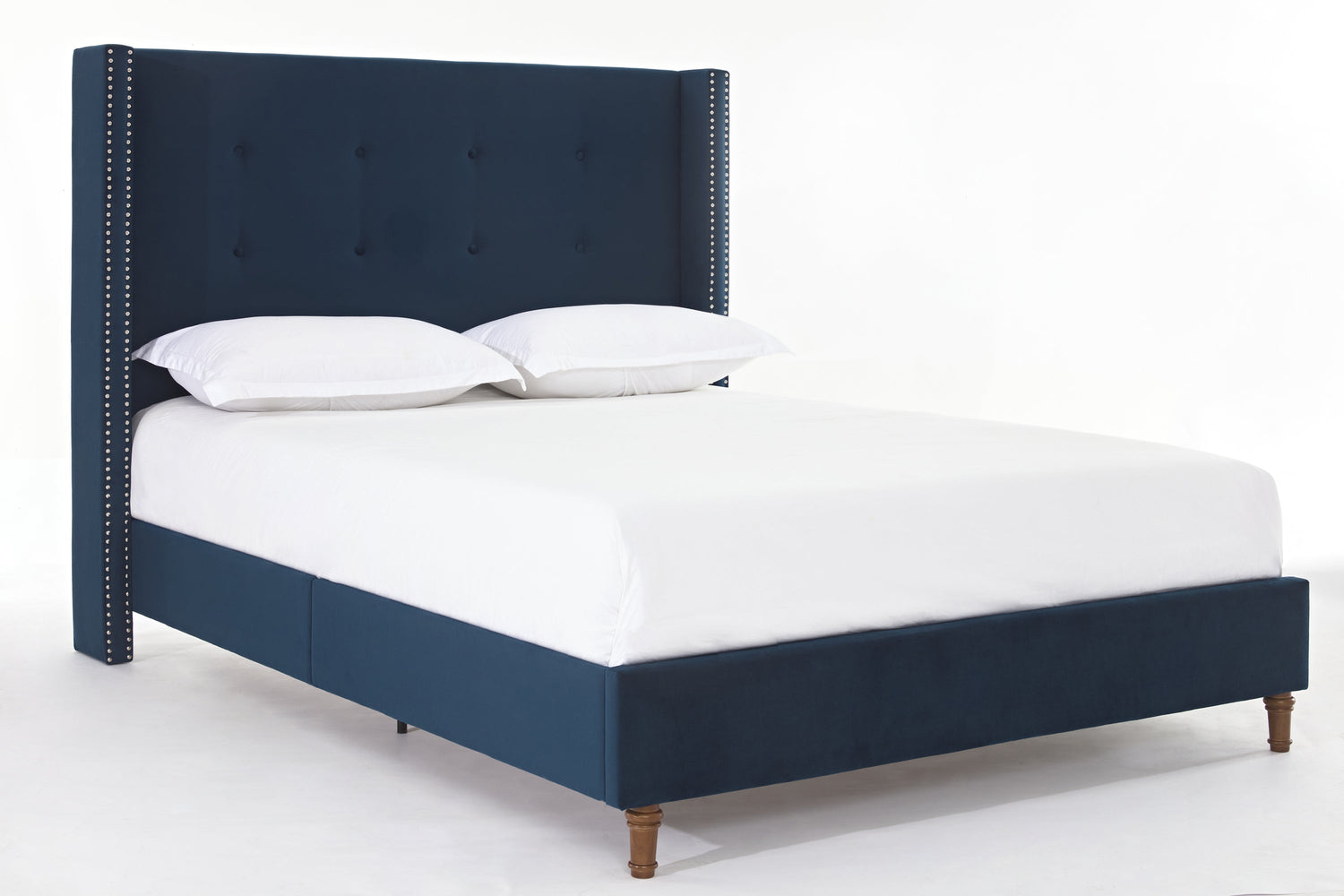 Luxury Wingback Upholstered Bed Frame