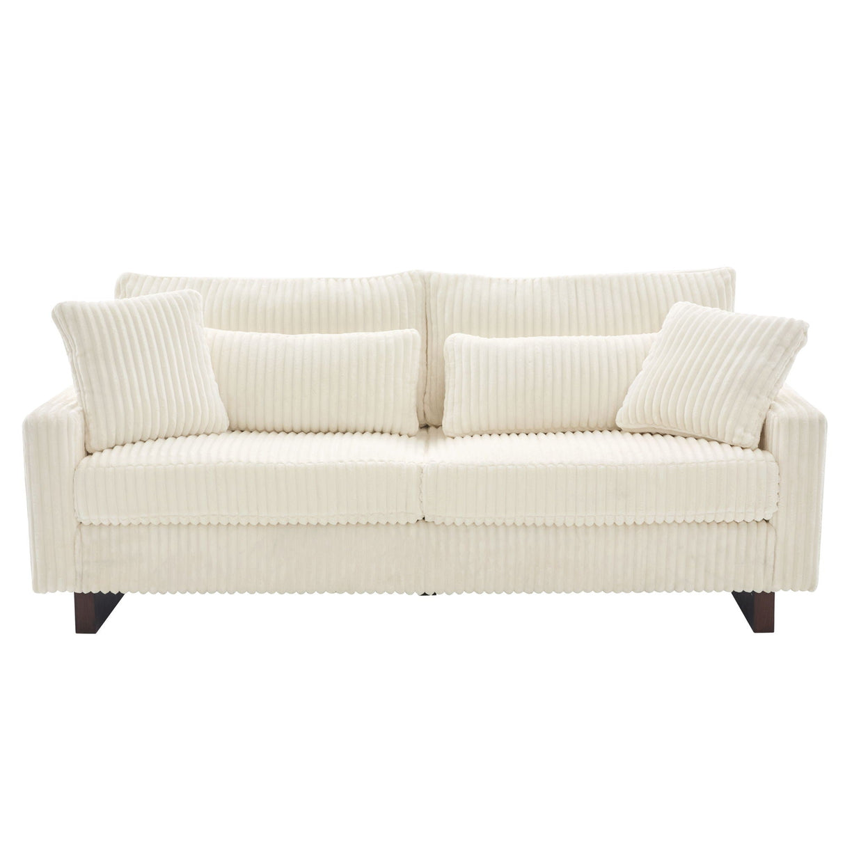 Modern Loveseat Sofa With 4 Pillows
