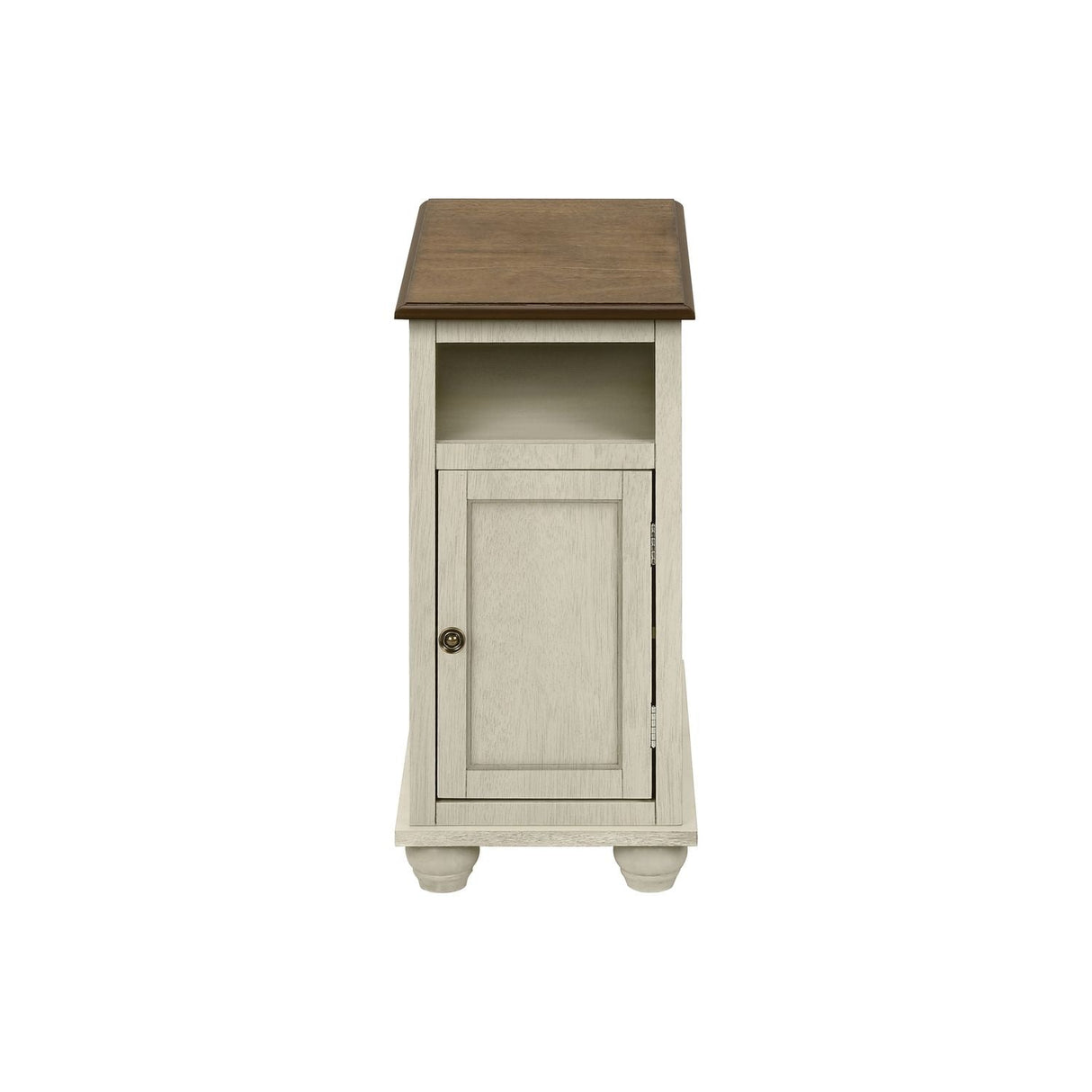 Accent End Table, Storage, Traditional - White