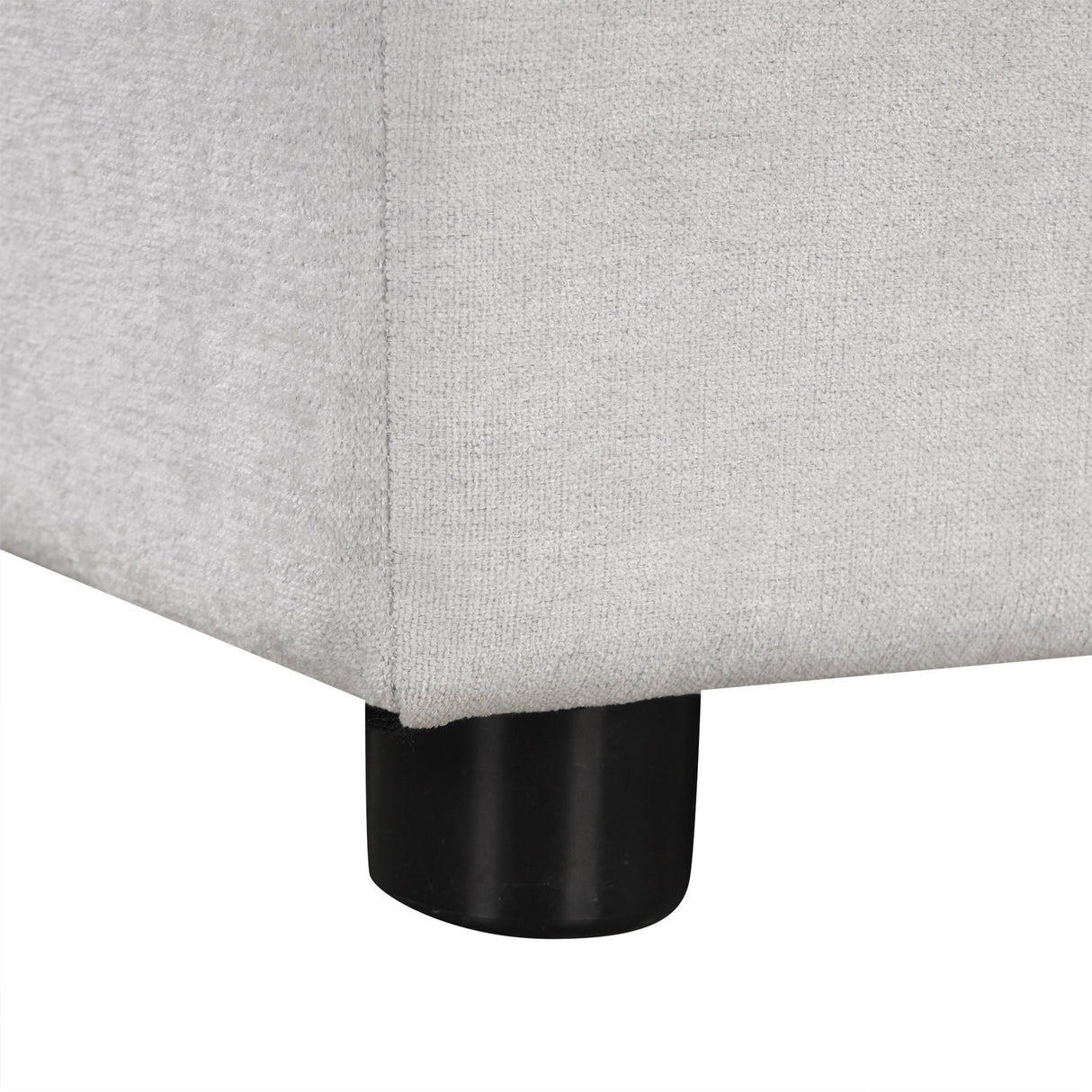 87.4' Sectional Sofa with Reversible Armrests Gray Chenille Upholstery