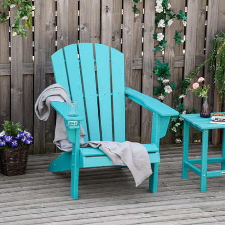 All-weather-outdoor-adirondack-chair-with-cup-holder-light-blue-Outdoor-Chairs