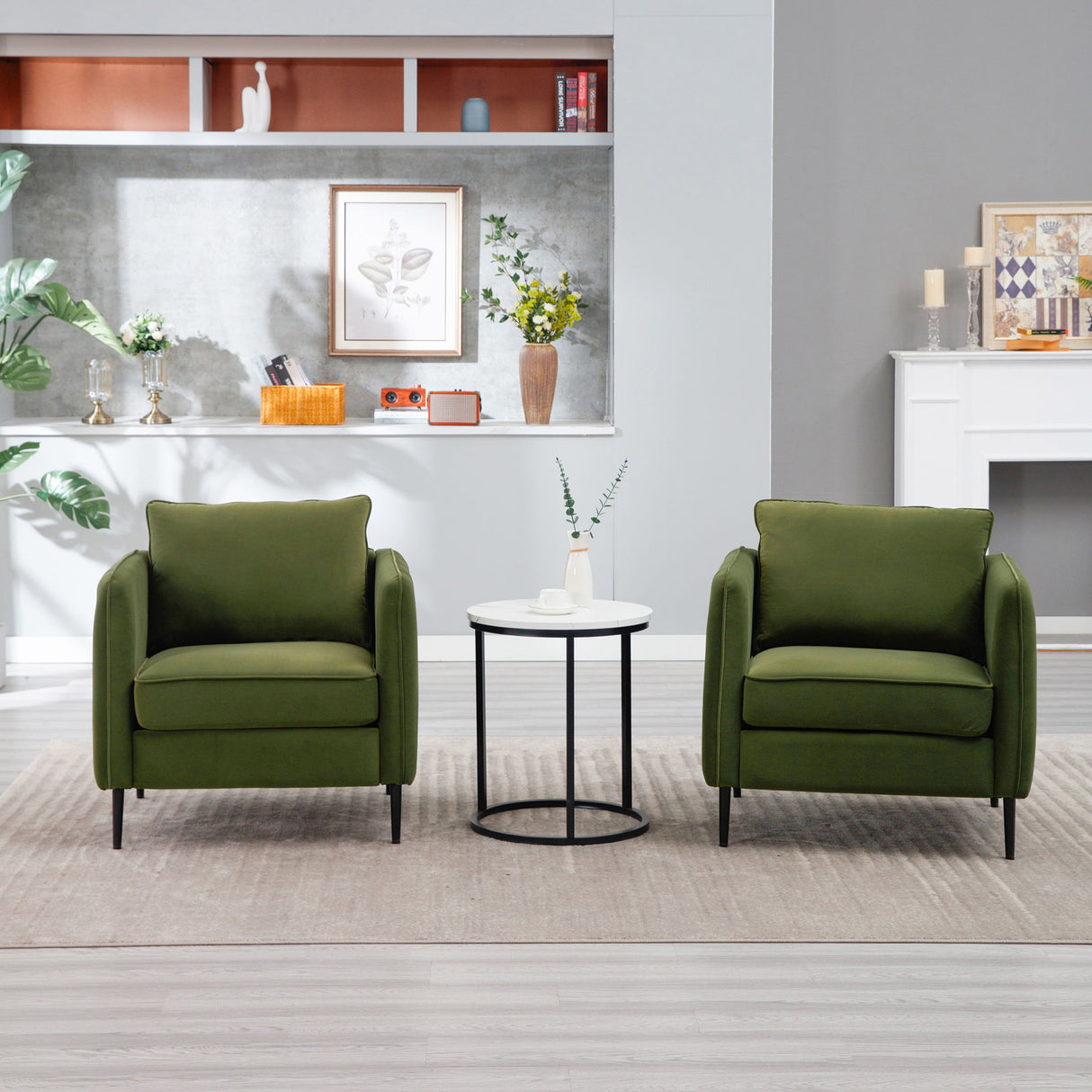 Accent Chair With Pillow For Living Room