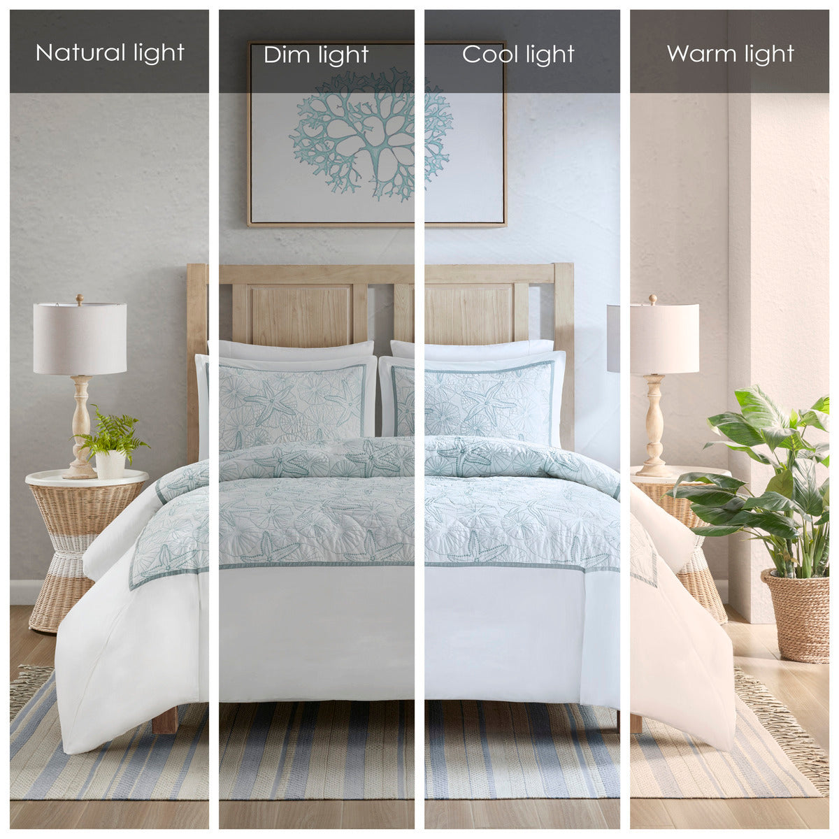 Duvet Cover Mini Set White Full/Queen