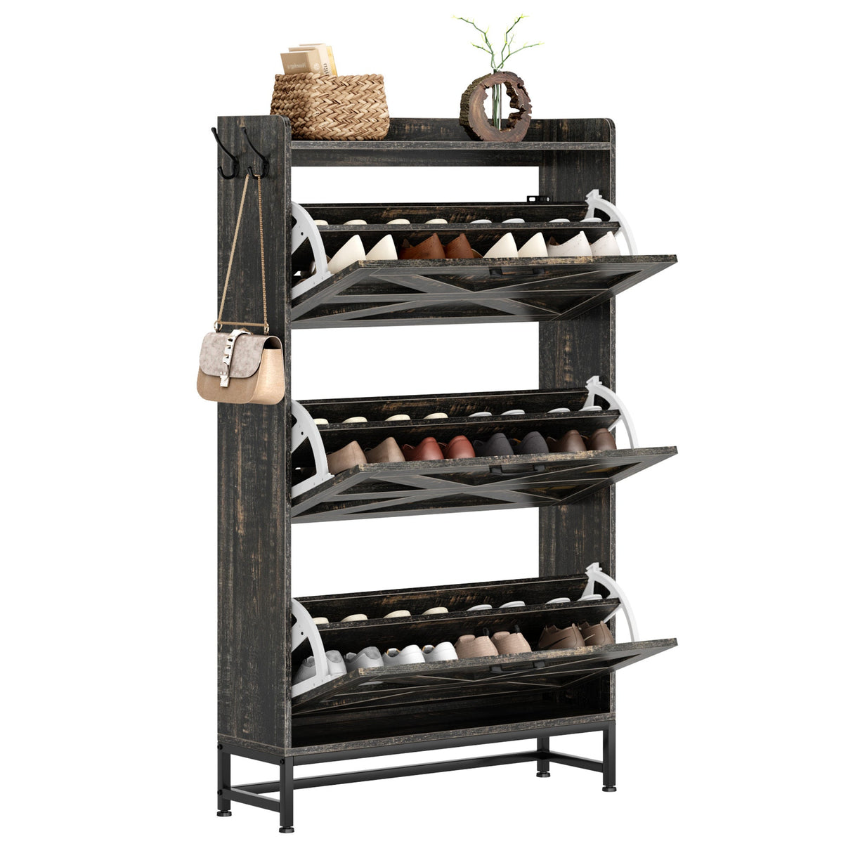 Shoe Cabinet Entry Home Shoe Cabinet Grey