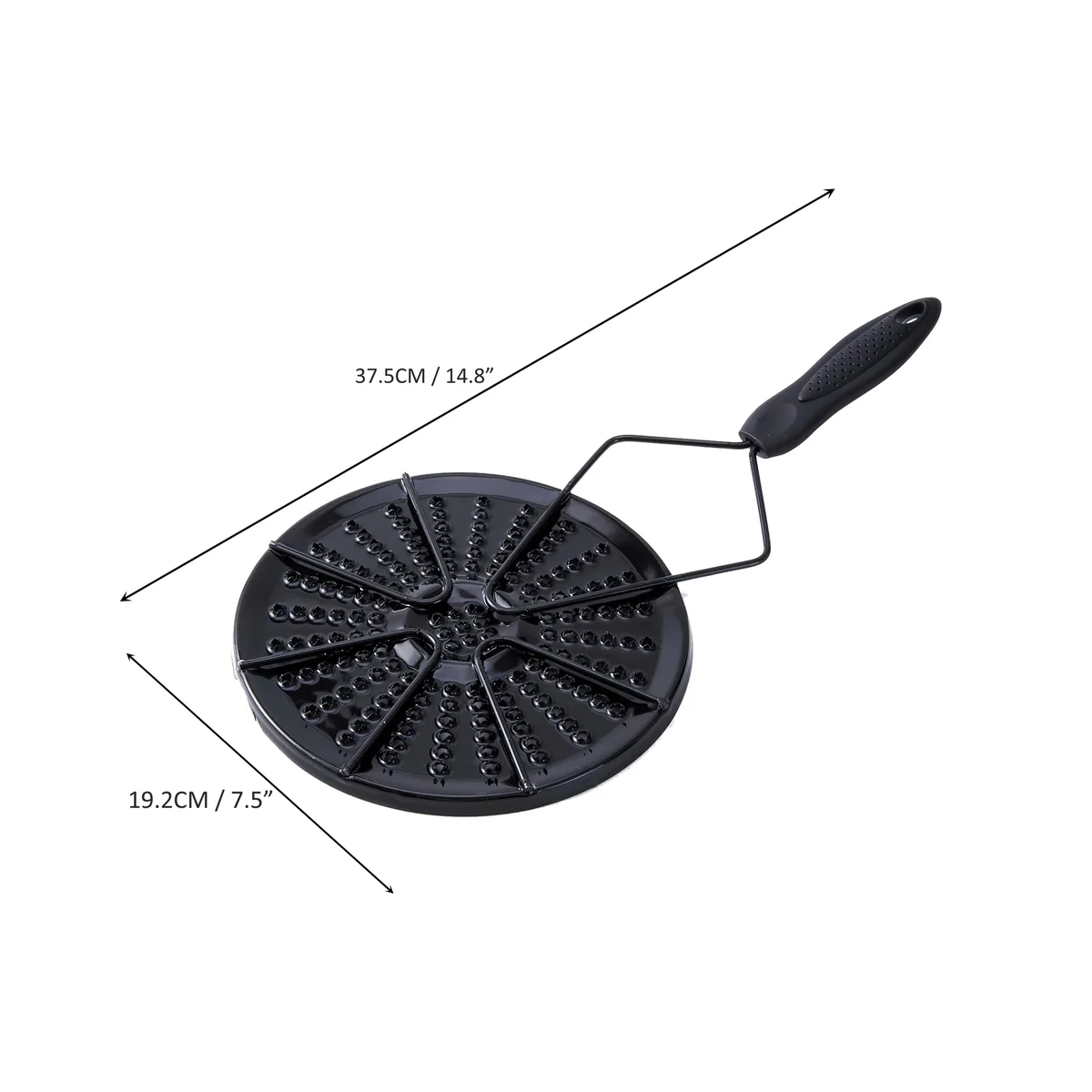 Arepa Grill for Stovetop & Gas Burner – Colombian Arepa Grill, Heat Diffuser Plate for Even Cooking, Durable Enamel-Coated Iron with Non-Slip Handle for Flatbreads & Tortillas