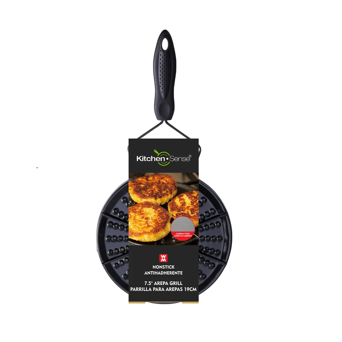 Arepa Grill for Stovetop & Gas Burner – Colombian Arepa Grill, Heat Diffuser Plate for Even Cooking, Durable Enamel-Coated Iron with Non-Slip Handle for Flatbreads & Tortillas