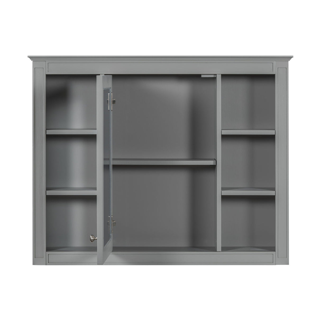 Bathroom Vanity With Mirror Cabinet, Single Sink With 2 Soft Closing Doors And 4 Drawers