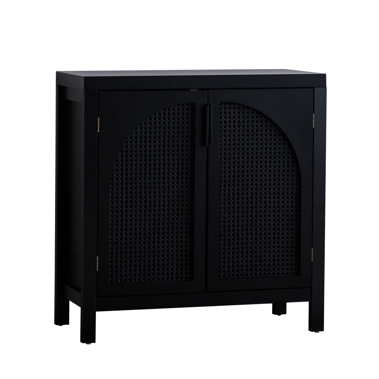 Black Accent Cabinet with 2 Doors 29 Inch Narrow Credenza