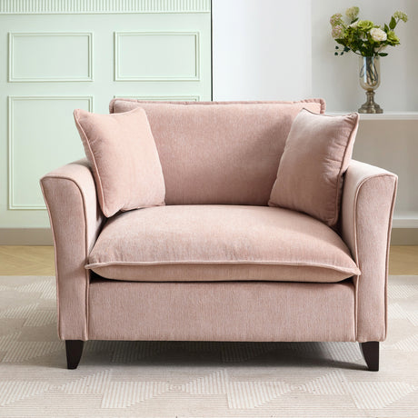 46.9'-Oversized-Armchair,-Chenille-Fabric-Accent-Chairs