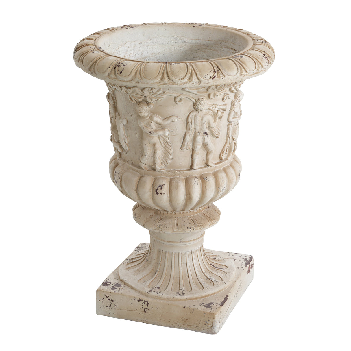 MGO Garden Urn, Antique White, 27" H